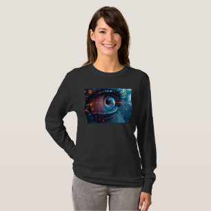 Quantum Eye femmes manches longues T-shirt noir