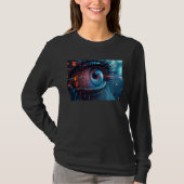 Quantum Eye femmes manches longues T-shirt noir (Devant)