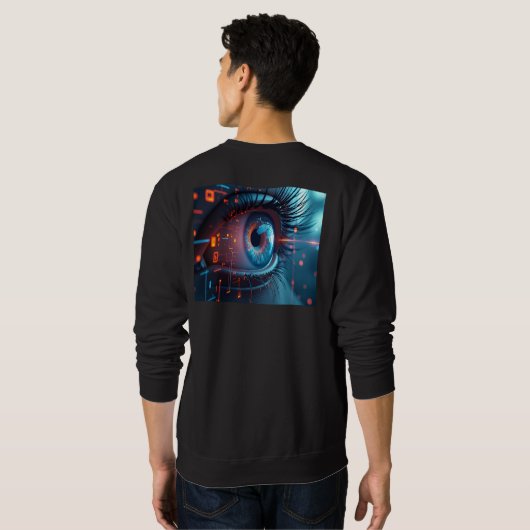 Quantum Eye hommes sweatshirt noir dos (Dos entier)