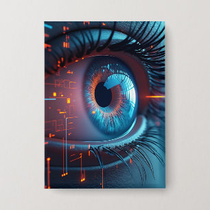 Quantum Eye rechthoekige knop Button