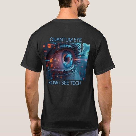 Quantum Eye tech hommes T-shirt noir dos (Dos)