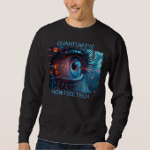 Quantum Eye tech mannen zwarte trui (Voorkant)