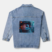 Quantum Eye tech vrouwen denim jas Jacket (Achterkant)