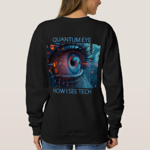 Quantum Eye tech vrouwen zwarte sweatshirt achterk