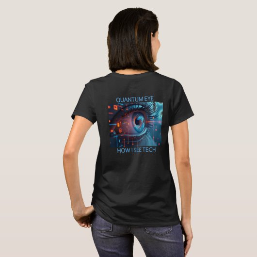 Quantum Eye technologie femmes noir T-shirt dos (Dos entier)