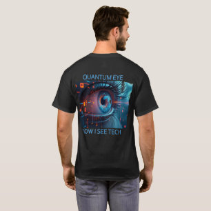 Quantum Eye technologie hommes T-shirt noir dos