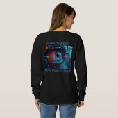 Quantum Eye things women black sweatshirt back (Dos entier)