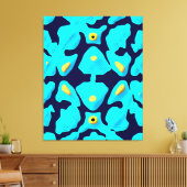 Quantum Floral Pattern Design Canvas Afdruk (Insitu (Woonkamer))