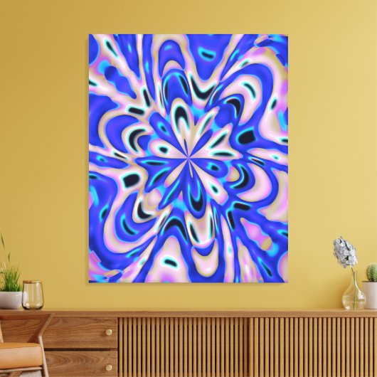 Quantum Fluids Kinetic Painting  Canvas Afdruk (Insitu (Woonkamer))