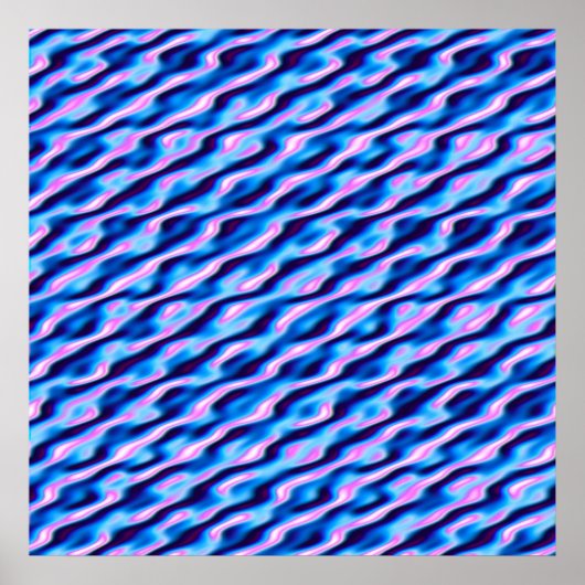 Quantum Glitch Patroon Poster (Voorkant)