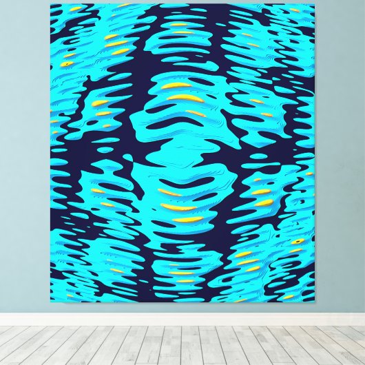 Quantum Golfvorming Design Canvas Afdruk (Insitu (Houten vloer))