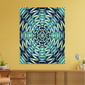Quantum Mandala Art Canvas Afdruk (Insitu (Woonkamer))