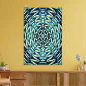 Quantum Mandala Kunst Canvas Afdruk (Insitu (Woonkamer))