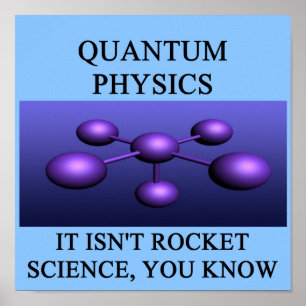 quantum mechanica natuurkunde grap poster