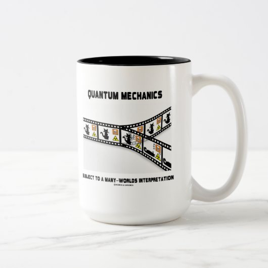 Quantum Mechanics Vele werelden Interpretatie Tweekleurige Koffiemok (Rechts)
