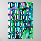 Quantum Physics Geometric Pattern Poster (Voorkant)