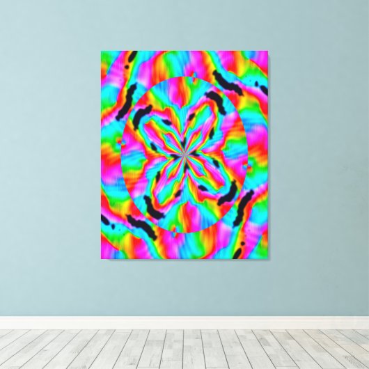 Quantum Physics Liquid Kinetic Painting  Canvas Afdruk (Insitu (Houten vloer))