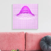 Quantum Physics Moire Floral Pattern  Canvas Afdruk (Insitu (Woonkamer))