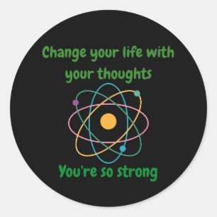 Quantum Physics Theory Unisex Mannen Vrouwen Koele Ronde Sticker