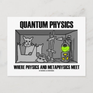 Quantum Physics, waar natuurkunde en metaalaphysic Briefkaart