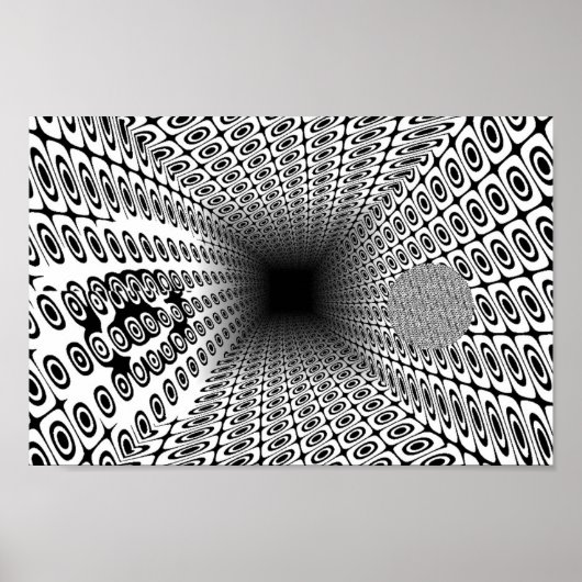 Quantum Ramanujan Tunnel Geometric OP Art Pattern  Poster (Voorkant)