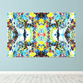 Quantum Selfie van de Planeet Aarde 60x40 Canvas Afdruk (Insitu (Houten vloer))