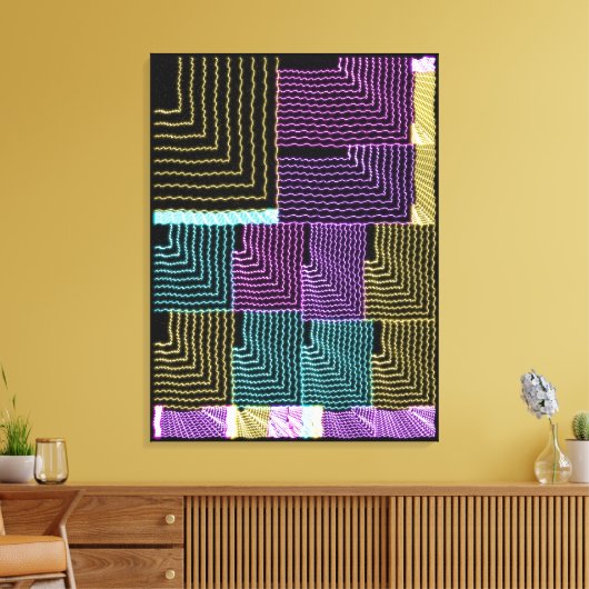 Quantum U Maze Geometric Pattern Canvas Afdruk (Insitu (Woonkamer))