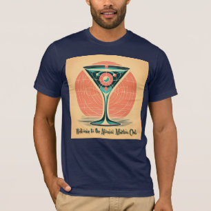 Quantum Verstrengeling Atomic Martini Club Cocktai T-shirt