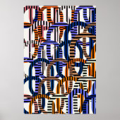 Quantumfysica Geometrisch Patroon Poster (Voorkant)