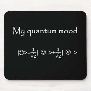 quantumstemming genormaliseerd, grappige quantum f muismat