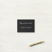 quantumstemming genormaliseerd, grappige quantum f post-it® notes (Op bureau)