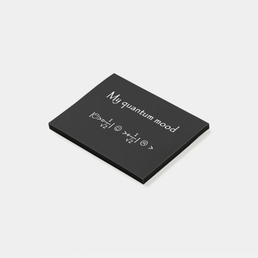 quantumstemming genormaliseerd, grappige quantum f post-it® notes (Schuin)