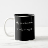 quantumstemming genormaliseerd, grappige quantum f tweekleurige koffiemok (Links)