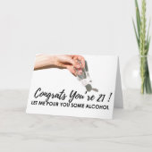 Quarantaine 21 Anniversaire Carte Sanitizer Drôle (Devant)