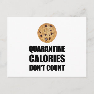 Quarantaine calories tellen niet grappig briefkaart