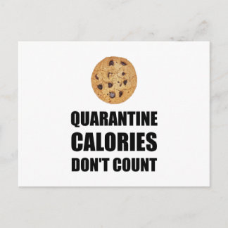 Quarantaine calories tellen niet grappig briefkaart