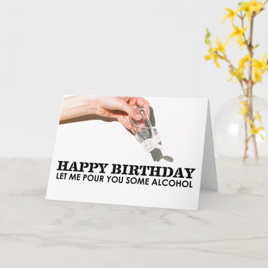 Quarantaine Carte d'Anniversaire Sanitier De Main (Fleur jaune)