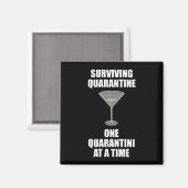 Quarantaine één Quarantini tegelijk overleven Magneet (Voorkant / Achterkant)