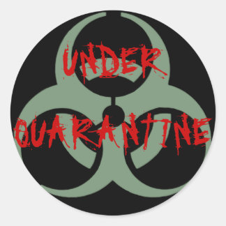 Quarantaine-Sticker Ronde Sticker