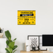 Quarantaine verjaardagsbanner Isolation poster-tek Poster (Thuiskantoor)