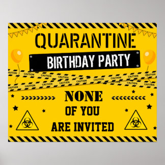 Quarantaine verjaardagsbanner Isolation poster-tek Poster