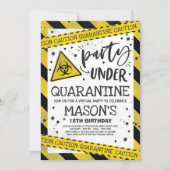 Quarantaine Verjaardagsfeest Uitnodiging Virtual Z (Voorkant)