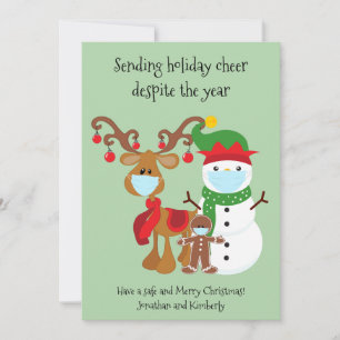 Quarantaine verzendt vakantiewoning ondanks jaar feestdagenkaart