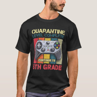 Quarantaineniveau voltooid naar school 5e graad t-shirt