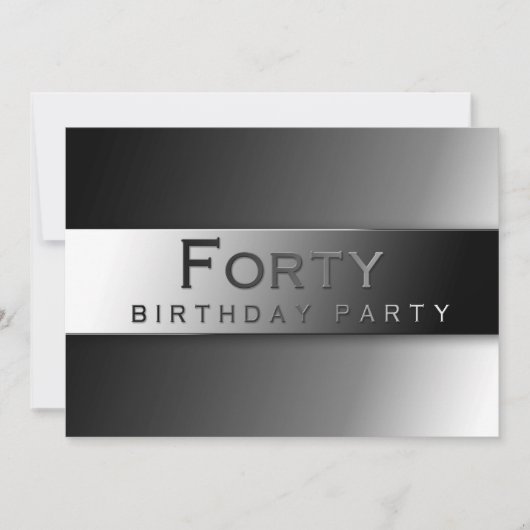 QUARANTE - 40E ANNIVERSAIRE INVITATION DU PARTI - (Devant)