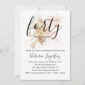 Quarante-40e anniversaire Invitation pour femme (Devant)