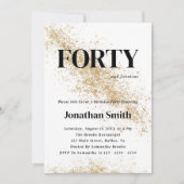 Quarante-40e anniversaire Invitation pour l'homme (Devant)