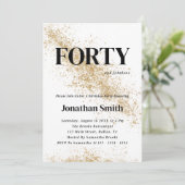 Quarante-40e anniversaire Invitation pour l'homme (Debout devant)