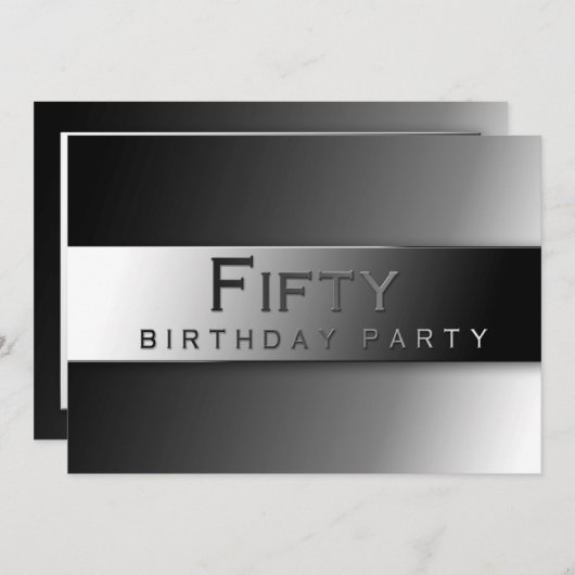 QUARANTE - 50 E ANNIVERSAIRE INVITATION DU PARTI - (Devant / Derrière)