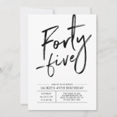 Quarante-cinq | Invitation moderne pour 45e annive (Devant)
